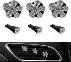 LARDROK 5 Pcs Car Vent Clip,Bling Flower Car Air Fresheners Vent Clips Cute Car Vent Decorations,Car Diffuser Rhinestone Car Interior Decoration Charm Car Vent Accessories