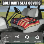 Biyejit Golf Cart Seat Covers with 4 Pockets Golf Cart Seat Towel Blanket Fits 2-Seat Golf Carts, Golf Cart Accessories