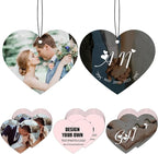 Custom Car Air Fresheners Bulk 10–100 PCS, Personalized Double-Sided with Photo Text Logo, Wholesale Auto Air Freshener for Wedding Party Business Promotion Gifts (Personalized, 10PCS-Heart)