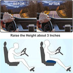 Car Seat Cushion, Memory Foam Car Seat Cushion, Cushions for Sciatica, Pain Relief for Long Sitting, Ergonomic Cushion for Office Chair, Black