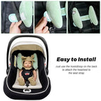 Baby Travel Pillow,Carseat Head Support for Infants,Stroller Headrest for Kids,Baby Head Neck Support Pillow Cushion,Car Seat Neck Support for Toddlers,Green