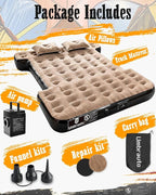 Umbrauto Built-in Pump Air Mattress for 5.5-5.8ft Short Truck Bed, Inflatable Full-Size Pickup Airbed for Ford F150, Chevy Silverado, GMC Sierra, Dodge Ram, Toyota Tundra, Nissan Titan Outdoor Camping