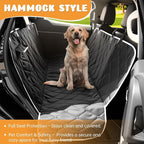 Dog Car Seat Cover for Back Seat 100% Waterproof, Long-Lasting and Soft Nonslip Backseat Cover for Cars, SUVs and Trucks, 600D Oxford Fabric, Black-White, Standard (54" W x 59" L)