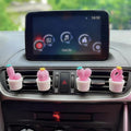 Cute LOVE Cactus Air Vent Decorations, Car Air Freshener Vent Clip with Aroma Pad, 4 Pack Vent Clips Accessories for Women Car Decor Gifts (Pink LOVE, Tasteless)