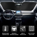 Car Windshield Sun Shade Sunshade Compatible With BMW 3-Series 328i 335i 320i 330i 325i F30 F31 M3 E60 E61 2026 2025 2024 2023 2022 2021-2013 Accessories, Foldable Car Front Window Sun Shield