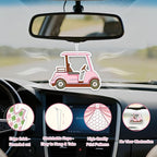 Car Air Fresheners,5-Pack Golf Green Tea Scents Cute Car Accessories,Funny Hanging Ornament Decor for Rearview Mirror,Long-Lasting Fresh Gifts for Women,Girls,Coworkers,Golfer