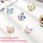 Butterfly Car Air Fresheners,5-Pack Floral Scents Cute Car Accessories,Funny Hanging Ornament Decor for Rearview Mirror,Long-Lasting Fresh Gifts for Women,Girls,Coworkers,Teacher & Nurse