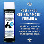 E.J. Wheaton - Pet Stain Odor Eliminator, Professional Strength Enzyme Cleaner for Dog and Cat Urine and More, Large Aerosol Spray, 20 Oz. Can