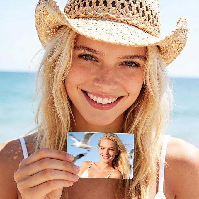 Custom Air Fresheners with Picture - Personalized Double Sided Photo Air Freshener, Customized Air Freshener for Car Wardrobe Bathroom Hanging Ornaments (A1-Rectangle)