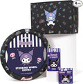 Sanrio Kuromi Car Trunk Organizer, Steering Wheel Cover, Air Freshener & Refill – Cute, Collapsible, Heavy-Duty Storage & Car Accessories for Groceries, Tools, Travel – 12.5"L x 12.5"W x 9"H