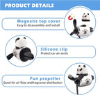 Car Air Freshener Cute Cartoon Panda Bear Pilot Car Diffuser Rotating Propeller Automotive Air Outlet Fan Creative Car Perfume Decoration Cool Car Accessories