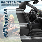 Car Seat Covers for Mitsubishi Outlander 2003-2025, Premium Nappa Leather Car Seat Cover, Stylish Sport Seat Covers， Automobile Seat Cover Sets.(Luxury 2 Seats/Pure Black)
