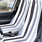 2 Pack Car Seat Towel Covers with Storage Bag 63 x 32 Inch Athletic Running Towel Seat Sweat Washable Non Slip Cover Gift for Car Outdoor Sport Activities (Black Vertical Stripes)