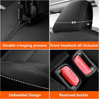 AOMSAZTO Seat Covers for Toyota Corolla 2020 2021 2022 2023 2024 2025 2026 SE &2023-2026 XSE &2025 FX, Custom Fit Full Set Faux Leather Black(Black)