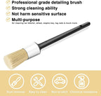10pcs Car Detailing Kit, Premium Detailing Brush Set Includes 5 Soft Car Detailing Brushes, 3 Wire Brush, 2 Air Vent Brush for Cleaning Car Interior and Exterior Detailing, White