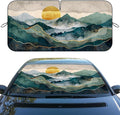 Argan Sun Car Windshield Sun Shade Mountain Land Heatshield Front Window Car Sun Shade Windshield Blocks UV Rays Sun Visor Protector for Car Sedan Truck SUV Accessories 59x31.5 Inch