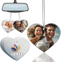 3-500Pcs Custom Air Fresheners with Picture - Personalized Double Sided Photo Text Logo Air Freshener for Car Hotel Business Event Promotion (General, Heart)