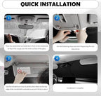 57.09x31.5 Holographic Front Windshield Sun Shade,Car Sun Shade Windshield for Thermal Insulation and Shading in 210T Titanium Silver Cloth,Collapsible Sunshade for Car Windshields