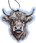 ThatsRad Car Air Freshener Duck Fly Fishing Fish Hunting Stocking Stuffer (One Size, Highland Cattle/Vanilla)