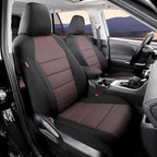 coverdream Rav4 Seat Covers Custom Fit for 2013-2018 Toyota Rav4 LE,Full Coverage Polyester Car Seat Protector(Full Set,Black & Wine)