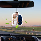 Custom Air Fresheners with Picture - Photo Air Freshener for Car,Double-Sided Customized Photo Text, Personalized Gift for Boyfriend Men Car (Crop)