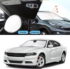 Windshield Sun Shade Custom Fit for 2011-2023 Dodge Charger Accessories Foldable Window Sunshade Sun Blocker Protect Car from Sun Rays & Heat Damage Keeps Car Cooler