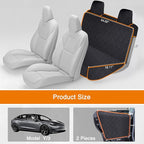 iBuddy Back Seat Cover for Tesla Model Y/3 with 2 PCS Door Protector Easy to Install Rear Seat Protector for Kids/Dogs Protects Car Seat from Messes No Chemical Smell Bench Seat Cover for Model Y/3