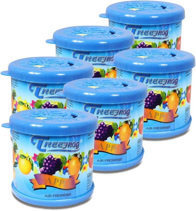 (Pack of 6) TreeFrog Gel-Typed Automotive Air Freshener (Apple)