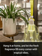 Ikeda Car Air Freshener: Hanging Car Smell Air Freshener | 10ml Hanging Car Perfume | Long Lasting Fragrance | Strong Scents Diffuser for Auto Home (Vanilla|Circular)