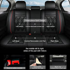 AOMSAZTO Car Seat Covers Full Set Custom Fit for Subaru Legacy 1995-2024 2025 2026 Leather Car Seat Cover Seat Cushion Protector Airbag Compatible Waterproof Black