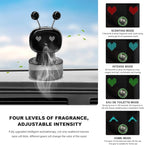 Smart Cute Robot Car Air Freshener, Fine Spray Car Aromatherapy Machine with Four-Gear Adjustment, Auto On/Off Mini Robot Fillable Essential Oil Diffuser for Vehicle Home Office (Cologne)