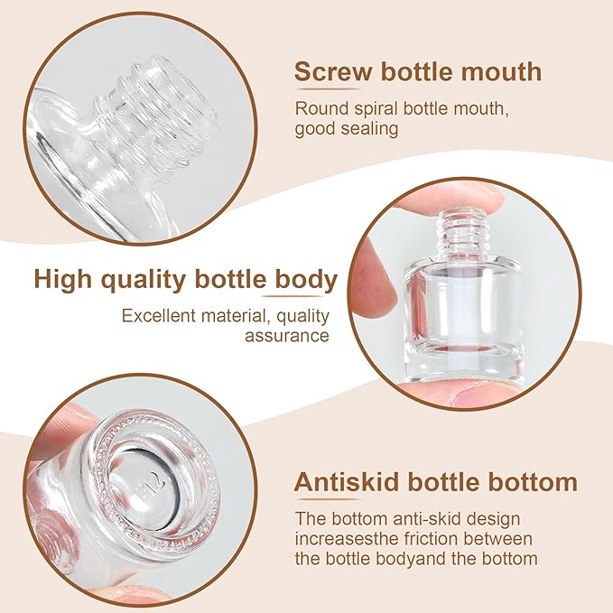 30Pcs 8ml Hanging Car Air Freshener Diffuser, Refillable Clear Glass Essential Oil Fragrance Perfume Diffuser Bottle Pendant Empty Bulk, Glass Vials with Wooden Caps & Hanging String