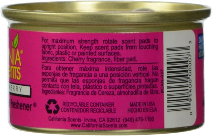 California Scents Spillproof Organic Air Fresheners, Coronado Cherry, 1.5 Ounce Cannister