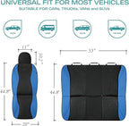Skechers Car Seat Covers,Leather Seat Covers with GOGA Mat Technology,Waterproof Car Seat Covers Front Seats,Airbag Compatible,Comfort Universal Fit for Most Cars,Vans,Trucks,SUVs,Blue
