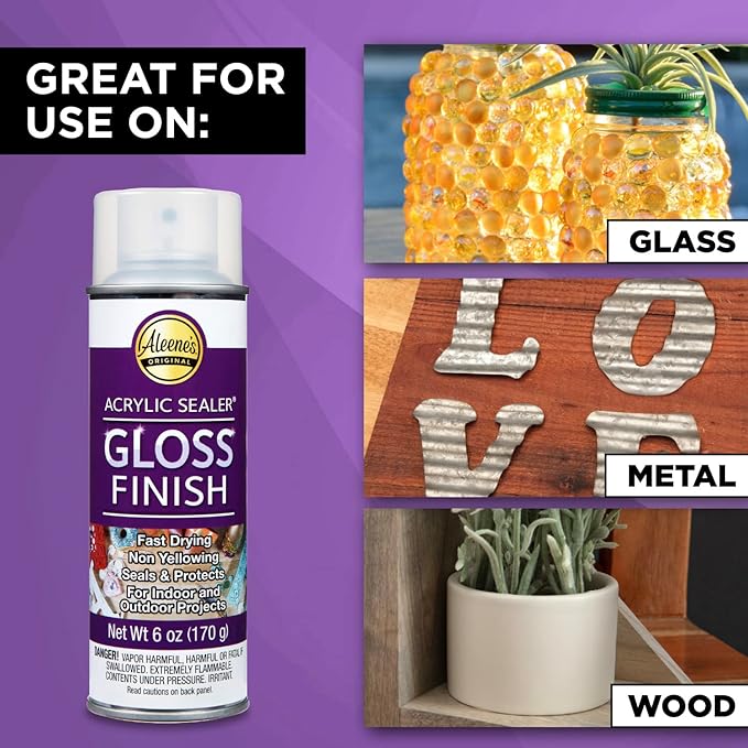 Aleene's Spray 6 oz. 3 Pack Acrylic Sealer, Clear-Gloss 3 Count
