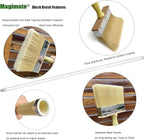 6 Inch Extra-Wide Paint Brush Large Block Stain Brushes Heavy-Duty Household Bristle Paint Brush for Walls, Dusting, Masonry, Wood Deck and Fence Stain Applicator by Magimate