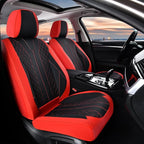 FLORICH Car Seat Covers Front Seats Luxury Faux Leather Waterproof Seat Covers Car Seat Protector Automotive Seat Covers Cushion Universal Fit for Most Cars SUV Trucks, Black&Red