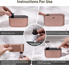 Waterless Diffuser for Essential Oil, Battery Operated Scent Air Aromatherapy Diffuser, Mini Aroma Diffusers with 3 Intermittent Mist Modes, Cycle Start for Home Office Bedroom - Rose Gold