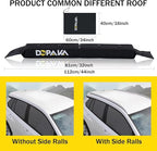 Kayak Roof Racks,Soft Roof Rack Pads,Universal Car Roof Rack for Surfboard/Ski/Kayak Paddle Board/Luggage Carrier System Include 2 Tie Down Straps,2 Tie Down Rope,2 Quick Loop Strap,and Storage Bag
