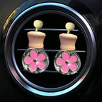 Daisy Bottle Car Air Freshener Clips, 2 Pcs Cute Daisy Car Air Vent Clip, Coquette Auto Air Conditioning Outlet Diffuser Perfume Clips, Interior Decoration (Pink, one size)