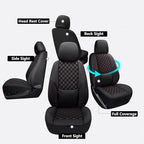 Wrangler Seat Covers 2007-2026 Front Pair, Waterproof Interior Sets with Lumbar Support Custom Fit for Jeep Wrangler JK JL 2/4 Door Unlimited Sahara/Sport/Rubicon X 392 Willys, Black Red