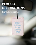 Pink Coastal Beach Car Air Freshener 4 Pcs, Coquette Pink Bow Summer Fish Lobster Beach Hanging Air Freshener for Closet Drawer Books, Girly Beachy Car Accessories Mirror Decor for Women Girls