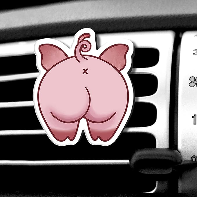 WIRESTER Fresh Scented Car Air Freshener Vent Clip, Decorative Accessories, Interior Decoration for Cars - Cute Animal Butt, Cute Dog Cat, Dog Butt Looking Back, Dog Lying
