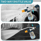 Sooprinse Pressure Washer Foam Cannon with Short Pressure Washer Gun, Dual Connector Accessory, Snow Soap Attachment for Car Wash, 5 Nozzles Tips with 1/4” Quick Connect， 4000 PSI