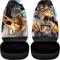 Funny Giraffe Driver Front Seat Covers for Cars All Weather Front Bucket Seat Cover Front Bucket Seat Cover for Cars Sedans Truck SUV Vans