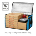Bodaon Large 10-Pack Insulated Food Delivery Bag, XXXL Catering/Pizza Cooler Bags, Rideshare Delivery Bag, Thermal Cold/Hot Styrofoam Carrier for Travel/Shopping/Car, Warmer/Frozen