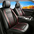 Fit TL Car Seat Covers for Acura TL 2004-2014 - Premium Leather, Waterproof, All-Weather, Airbag Compatible, Anti-Slip, Breathable, Easy Install, Seat Protectors, Full Set, Redline