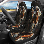 Delerain Car Seat Covers Set 2Pcs, Horse Racing Universal Front Car Seats Vehicle Enterior Protector Suitable Fits Most Car Auto SUV Sedan Truck
