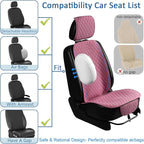 Linen Car Seat Covers Front Seat Covers Breathable Cloth Fabric Car Seat Protector - Universal Fit for Cars, Vans, SUVs, Trucks - 1 Units (1 Pack Pink)