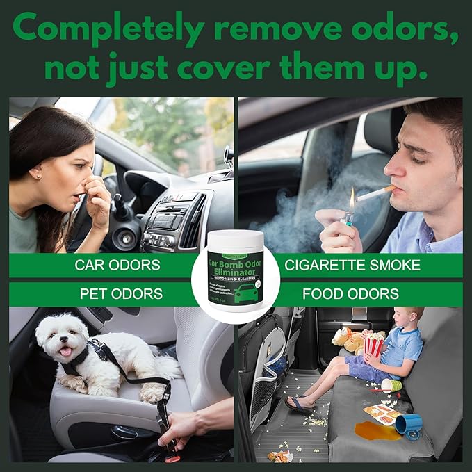Car Bomb Odor Eliminator 4 oz – Odor Neutralizer for Home & Cars – Eliminates Smoke, Pet, and Food Odors – Treats Vehicle Interiors Up to 250 Cubic Feet